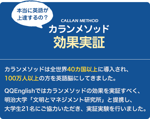 カランメソッド効果実証