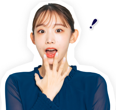 女性が驚いている画像