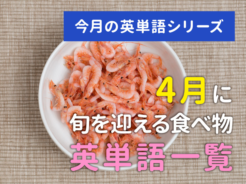 【今月の英単語シリーズ】4月に旬を迎える食べ物英単語一覧