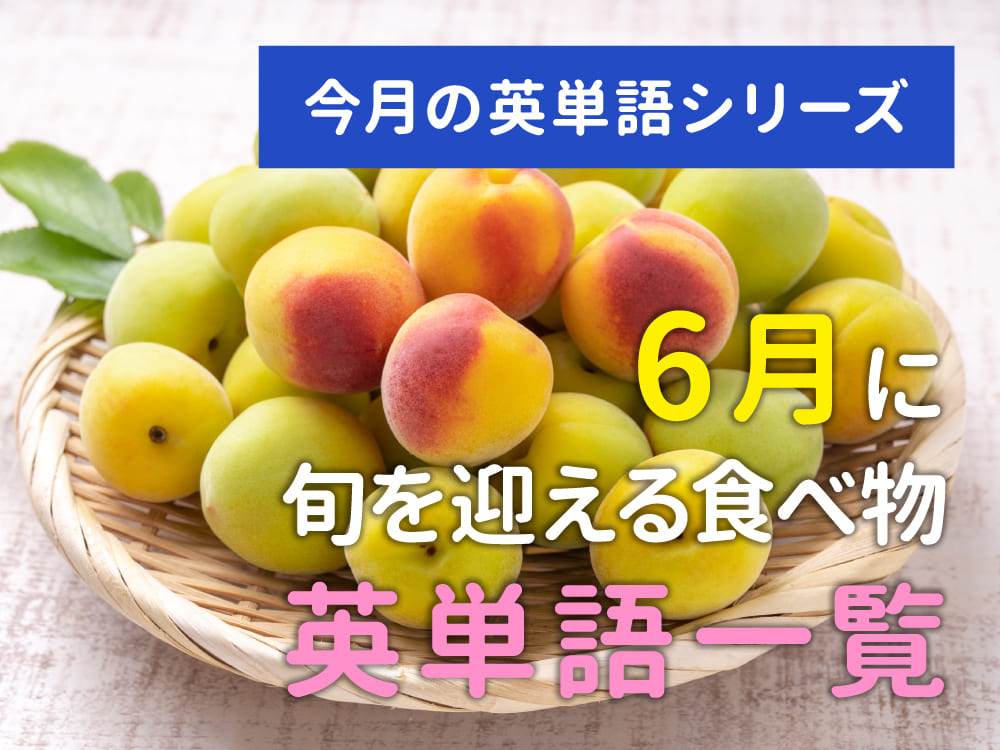 【今月の英単語シリーズ】6月に旬を迎える食べ物英単語一覧