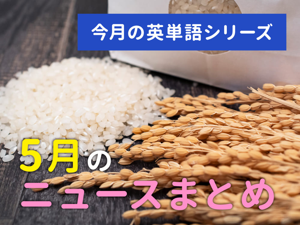 【今月の英単語シリーズ】5月のニュースまとめ