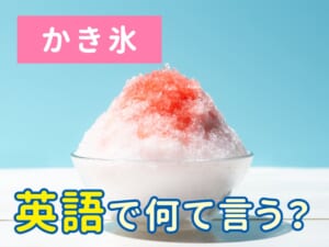 夏の定番「かき氷」を英語で言うと？会話で使えるフレーズ付き！