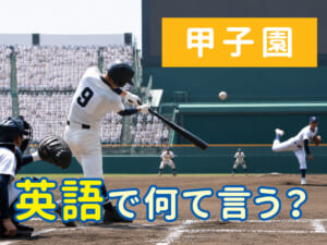 「甲子園」は英語で何ていう？外国人にも伝わる表現を紹介